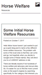 Mobile Screenshot of horse-welfare.org